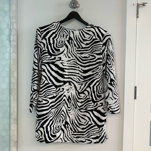 Wild Streak Zebra Mini Dress